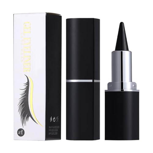 Lápiz de revestimiento de ojos negros, gel de revestimiento de ojos negros,Crayón de lápiz de sombras de ojos | Accesorios de maquillaje impermeables para mujeres y niñas, se adapta a todos los tipos