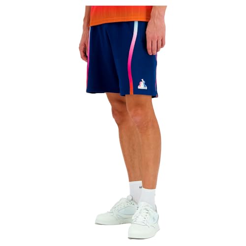 Le COQ Sportif Contemporain LF Short Regular – Pantalón Corto Deportivo Informal de algodón Suave para Entrenamiento y Uso Diario para Hombre – Talla L – Color Estate b