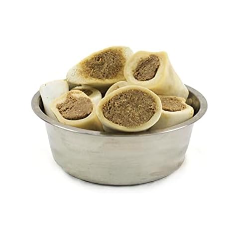 T forrest Pawkaboo Natural Dog Treat | ( 5 Pack ) T-forrest Chicken Filled Bone 3-4 INCH Length Variety Size British Beef Marrow Bone All natural 1150g - 1250g For 5 bones Cover