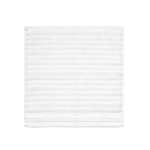 Martha Stewart Textured Cotton Bath Towels Set - 6 Piece | 2 White Bath Towels - 2 Hand Towels - 2 Washcloths| Soft Quick Dry Bathroom Towels | Bathroom Essentials | Shower #TOP4