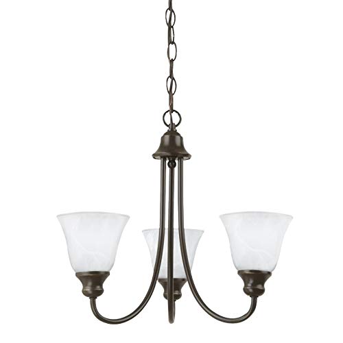 Sea Gull Lighting 35939-782 Windgate Three Light Chandelier, Heirloom Bronze Finish
