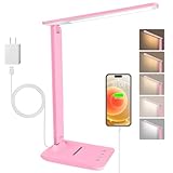 joyshie lámpara Led Escritorio, 5 niveles de luminosidad 5 modos (Rosa tercera generación)