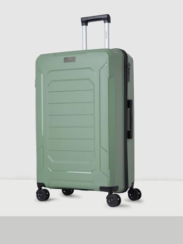 Image of Wildcraft Safara Mercury Hard Trolley Large Luggage | Durable Polycarbonate Shell | 360 Spinner Wheels | Telescopic Handle | Lightweight Check-in Travel Suitcase, Green