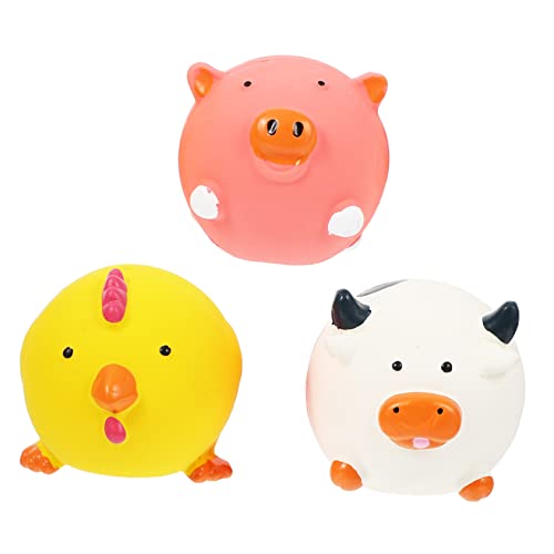 OUNONA 3個 犬の研削 わんわん 犬のおもちゃ おもちゃ子犬 面白い ペット犬 音の出るおもちゃで遊ぶ子犬 犬の音のおもちゃ ペットの音のおもちゃ 犬の 乳剤