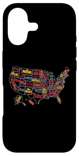 Carcasa para iPhone 17 Mapa de Estados Unidos de América: Coleccionable para Hombres y Mujeres