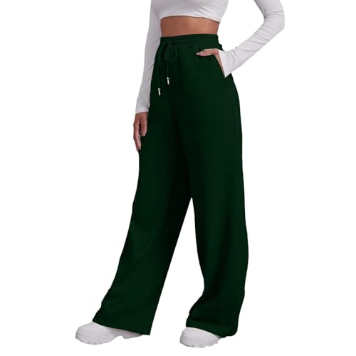 Pantalón Chandal Mujer Pantalones Cargo Mujer Trousers Versátil Pantalones Color Sólido Pantalon Duradero Básicos Ropa Elegante Trousers Pantalón Deportivos Casuales Verde S
