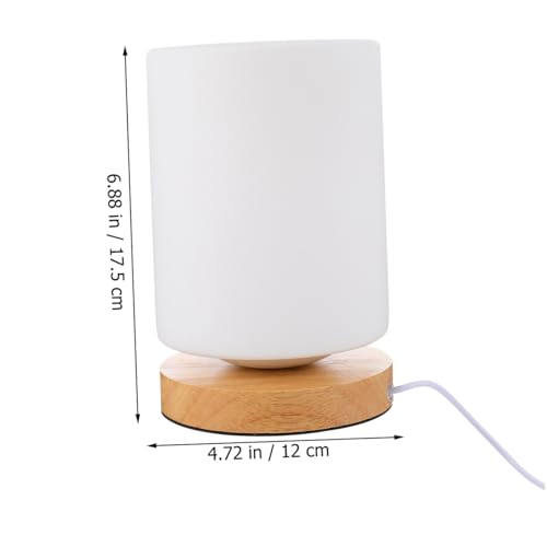 Lámpara de mesa LED ajustable con base de madera cálida miniatura 2