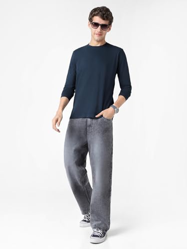 Image of Urbano Fashion Men's Printed Full Sleeve Slim Fit Cotton T-Shirt