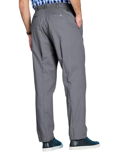 Pegasus Men's Cotton Chino Pants with Stretch Waistband Versatile, Comfortable & Stylish Smart Casual Bottoms Charcoal 5