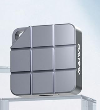 TICFOX Disco duro portátil SSD de 1 TB, pequeño, bonito SSD de aluminio (gris)