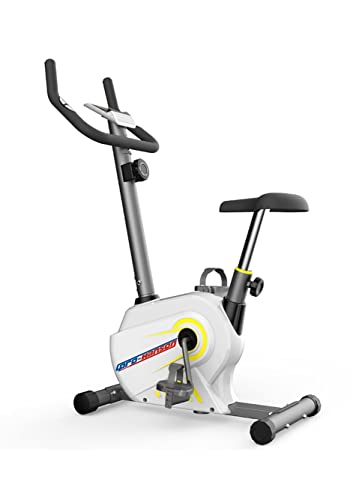 Pro-Hanson Fitness Magnetic Exercise Bike With Hand Pulse 100 KG (White/Yellow)