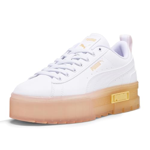 PUMA Womens Mayze Beach Days Lace Up Platform Sneakers Shoes Casual - White2