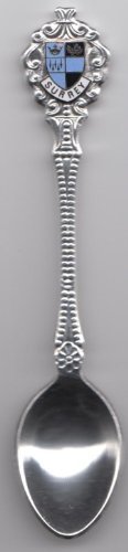 1000 Flags Surrey County Crest Flag - Collectors Silver Plated Spoon