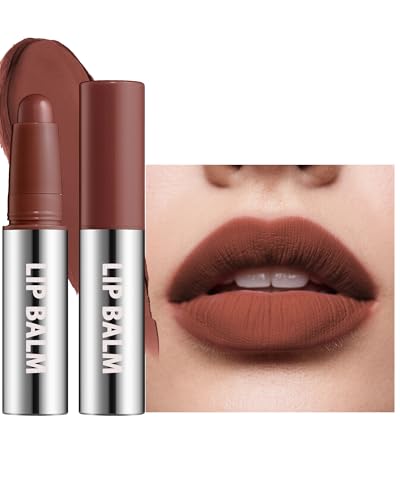 Braun Lippenstift Matte, Wasserfest Langanhaltender Crayon Lipstick Lippenbalsam, Seidig Cremige Textur, Anti-Transfer, Hochpigmentierter Lippenstifte mit Samtiger Matt Effekt, Make-up für Frauen-06