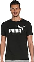 PUMA Men's Essential Logo Tee, Black, M