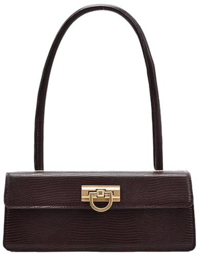 Small Purses for Womens Dark Brown Vintage Shoulder Bags for Women y2k purse Retro Shoulder Purse Cute Pu Leather Handbag