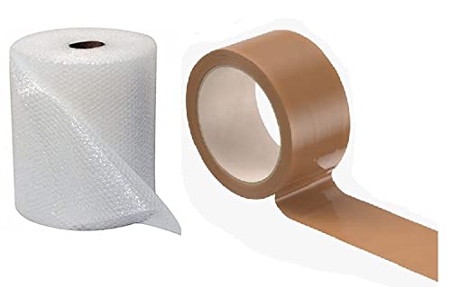 Glan 30 GSM Air Transparent Air Column Roll Bubble Wrap with Free 200 Meter Brown Tape Roll Packaging Material for Home and Office (10 Meter) (B09PRFXM4H) Amazon Price History, Amazon Price Tracker
