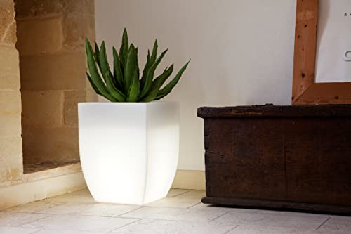 Kloris Macetero Luminoso Modelo Sentino 30 Liso Polietileno Col. Neutro con...