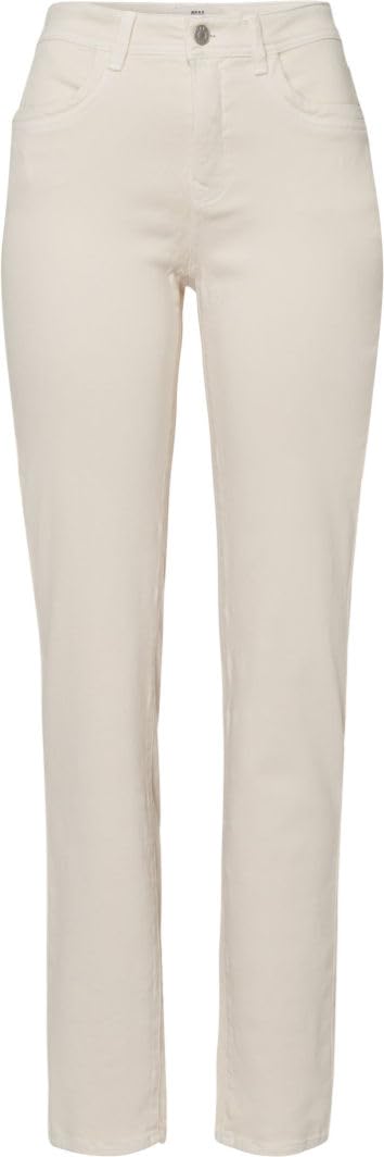 BRAX Women's Style Mary Five Pocket Jeans in Thermal Denim, White, 36W x 30L
