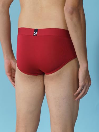 Image of DAMENSCH Modal Regular Fit Solid Brief Underwear Anti-Bacterial Moisture Wicking Breathable Microfibre Waistband Deo-Soft Briefs for Men