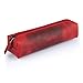 Produktbild Londo Echt Leder Federmäppchen mit Reißverschluss - Bleistift Beutel (Rot)