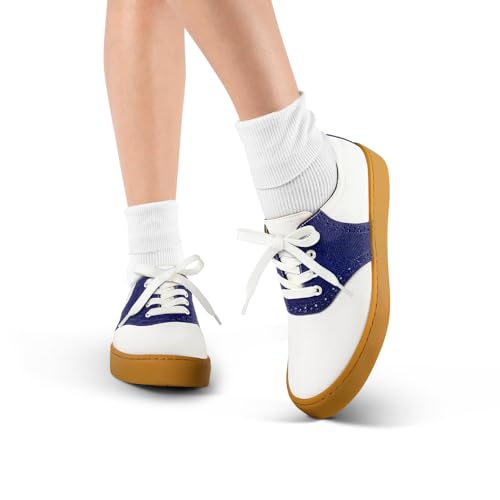 Image of Hot Chocolate Design All-Day Women's Lace-Up Sneakers | Canvas Upper, Cushioned Footbed with Arch Support, Flexible Rubber Outsole, Vegan Construction, Casual Everyday Sneakers