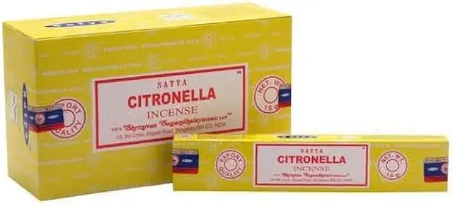 Encens Anti-Moustique Satya - Lot de 3 Boîtes Citronnelle - 15g