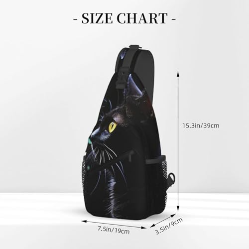 Bolso pequeño cruzado para senderismo negro unisex miniatura 2