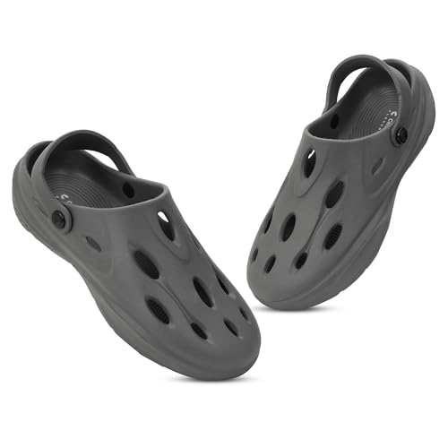 Image of CHUPPS Gator Clogs for Men | Lightweight EVA Clogs | Anti-Slip Sole | Cushioned Footbed | Breathable Ventilation | Adjustable Back Strap | Waterproof Casual Garden Clogs for Men