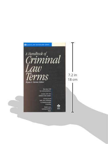 A Handbook of Criminal Law Terms (Black's Law Dictionary Series)