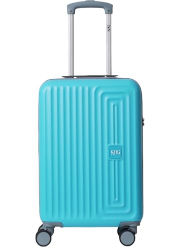 Image of Wiki Ripple Hard Shell Cabin Trolley Bag 55 cm by Wildcraft | Polycarbonate Carry-On Luggage with 8 Spinner Wheels, Combination Lock, Lightweight & Water Resistant Travel Suitcase |Teal