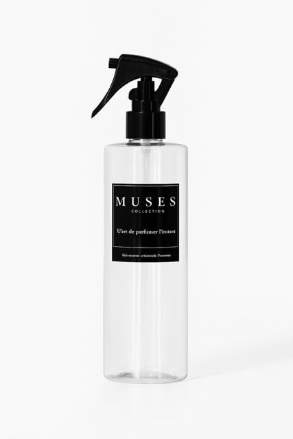 Spray parfumé d'intérieur Muses® – 400ml – Parfum de Grasse – Parfum d'ambiance 100% végétal - Fabriqué en France (rosee violette)