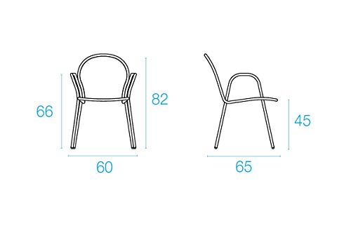 Table extérieure Pigalle EMU gain de place pour balcons étroits avec chaises