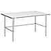 HALLY Open Base Stainless Steel Table 30 x 60 Inches, NSF Commercial Heavy Duty Prep & Work Table with Galvanized Legs for Restaurant, Home and Hotel