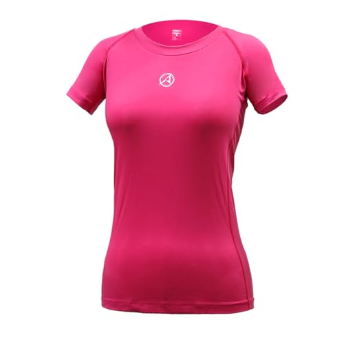 ARMEDES(アルメデス) ラウンドネック 半袖 Tシャツ ショート スリーブ 吸汗速乾 ラグランスリーブ レディース オールシーズン フィットネス ジム リラックスフィット AR231