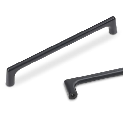 POVEFONK 10 Pack 6-1/4 Inch(160mm) Matte Black Kitchen Cabinet Handles Cabinet Pulls Black Drawer Pulls Kitchen Cabinet Hardware Kitchen Handles Drawer Pulls Dresser Handles