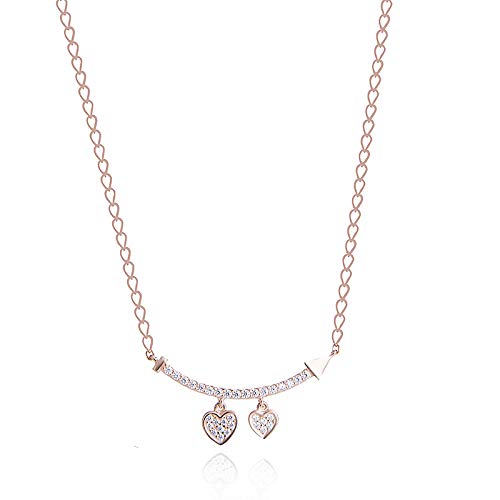 Collier Coeur à Coeur Argent 925 - Bijou Tendance Style Minimaliste