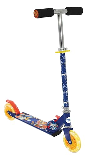 Sonic - Patinete Plegable en línea con Ruedas iluminadas, 58 cm x 30 cm x 80 cm