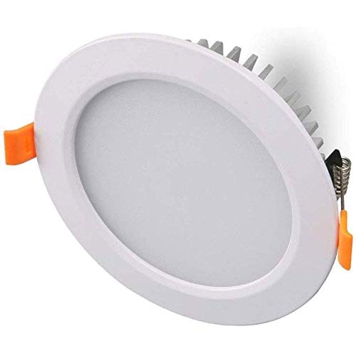 Focos empotrables LED de 7W y 6000K redondos de aluminio IP44 para techo