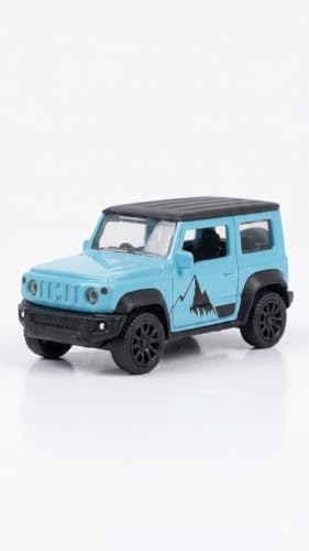 Image of Mini Style Die Cast Metal Blue SUV Toy Car 1:64 Scale Collectible Off Road Adventure Vehicle Model for Kids Play Display Premium Miniature Car Gift Durable Metal Body Realistic SUV Model Toy