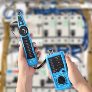 XIKKART Lan Tester with Wire Tracker, Tester, Cable Tracker, RJ11 RJ45 Line Finder Cable Tester for Network LAN Ethernet Cable Collation, Phone Telephone Line Tester with 2X 9V Batteries(Multicolor) - Image 9 thumbnail