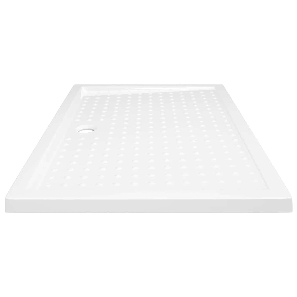 Plato de ducha ABS 80 x 120 x 4 cm antideslizante blanco plato de