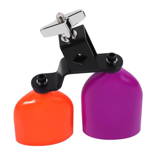 CIMAXIC Cow Bell Football Game Accessory Double Mounted Cowbell High/low Tone Percussi