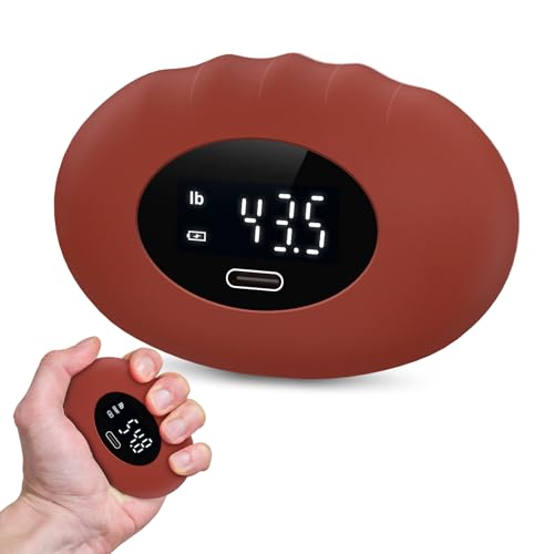 Olipiter Grip Strength Tester, Rechargeable Digital Hand Gripper Strengthener Up to 396lbs, Hand Gripper Strengthener with Counting, LED Display, Fitness Toy, Stress Balls for Sport Home School