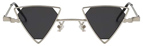 OWL Men Women Triangle Butterfly Vintage Colored Lens Sunglasses Metal Frame2