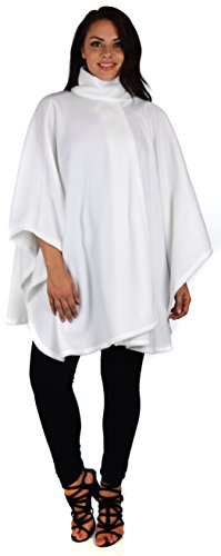 Dare2BStylish Women Poncho Style Fleece Cover Up with Muffler