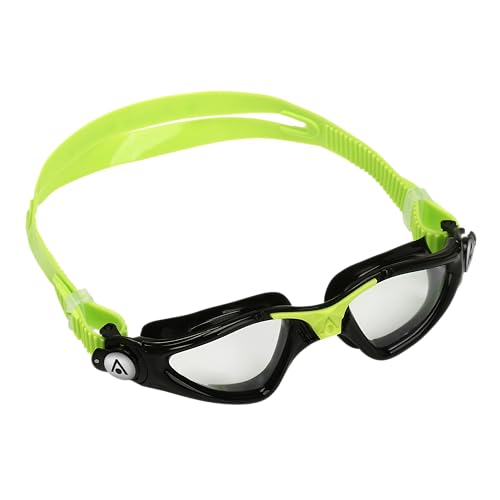 Aqua Sphere Kayenne Junior Children's Swimming Goggles - Black/Lime with Clear Lens