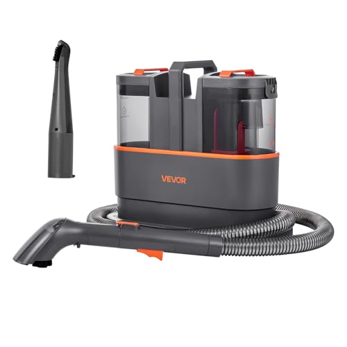 Image of VEVOR Carpet Cleaner Machine, 50.72 oz Clean Water Tank & 27.05 oz Dirty Water Tank, Portable Upholstery Shampooer, 11.5Kpa Handheld Furniture Extractor, Spot and Stain Deep Cleaner for Rug Couch Car