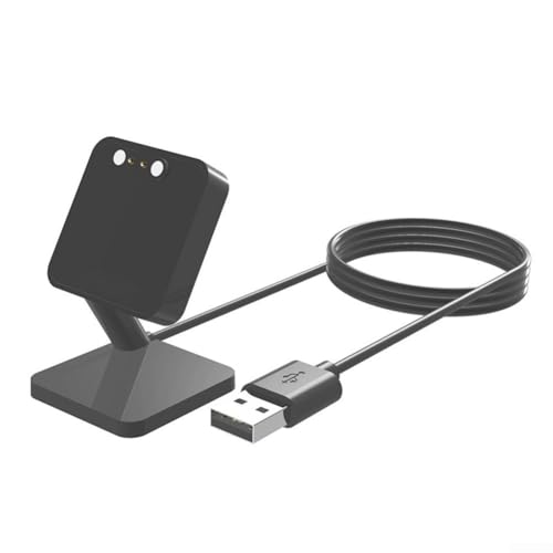 Soporte de cargador de repuesto para reloj inteligente con cable de carga USB integrado, base de carga compacta ABS compatible con reloj Haylou LS02/LS01/ID205L