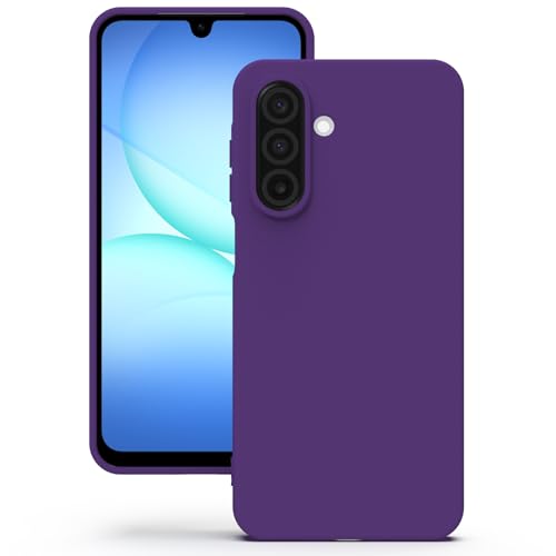 Image of YATWIN Silicone Case for Samsung Galaxy A17 4g /5g, Soft-Touch, Shockproof, DustProof, Antiskid Phone Cover for Samsung Galaxy A17 4g /5g - Purple